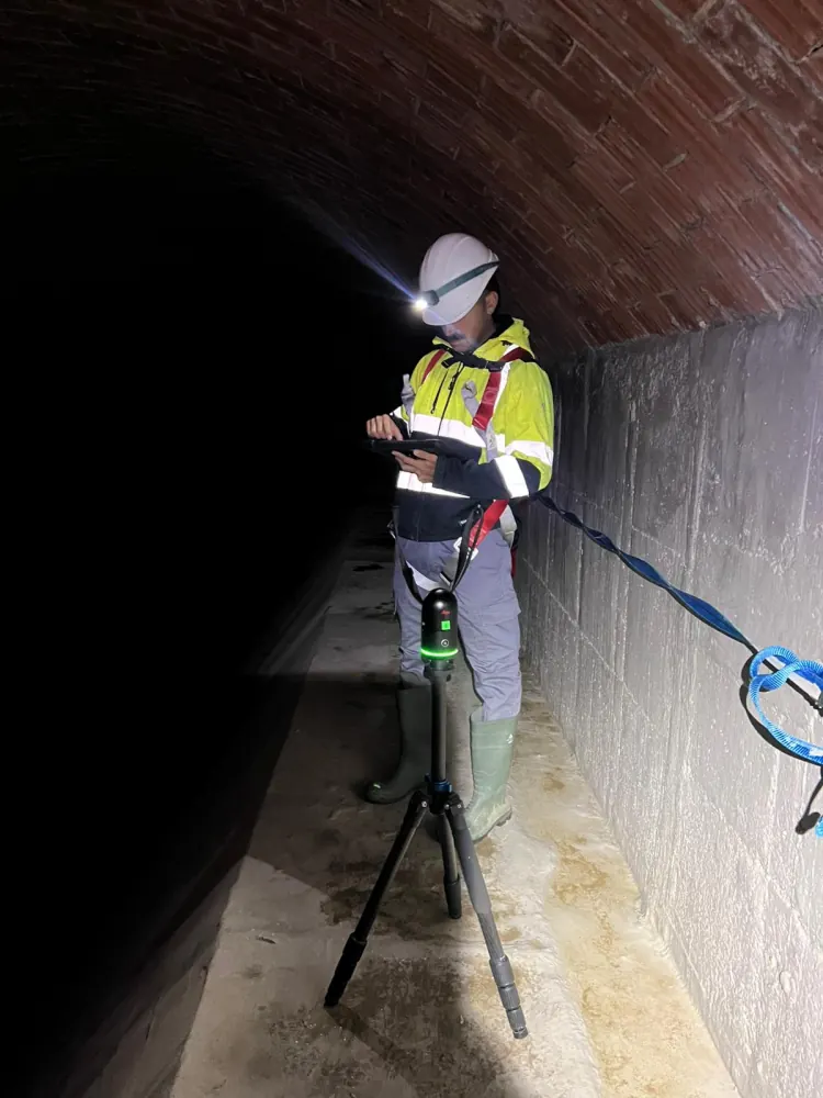 Escaneado en altura con Leica BLK360 del Depósito de Retamares para Canal de Isabel II